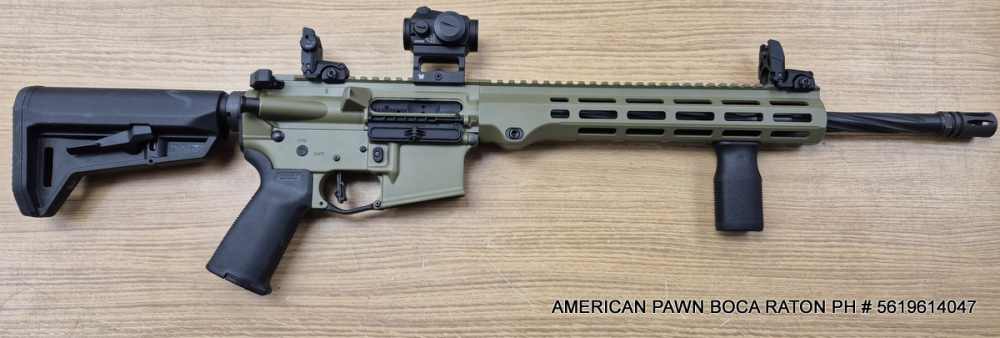 MAXIM DEFENSE MD-15 5.56 GREEN, VORTEX RED DOT, FLUTED BARREL 16", trigger-img-1
