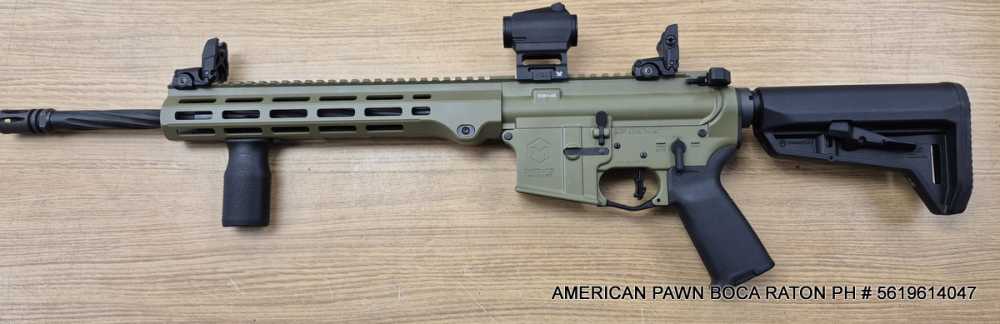 MAXIM DEFENSE MD-15 5.56 GREEN, VORTEX RED DOT, FLUTED BARREL 16", trigger-img-5