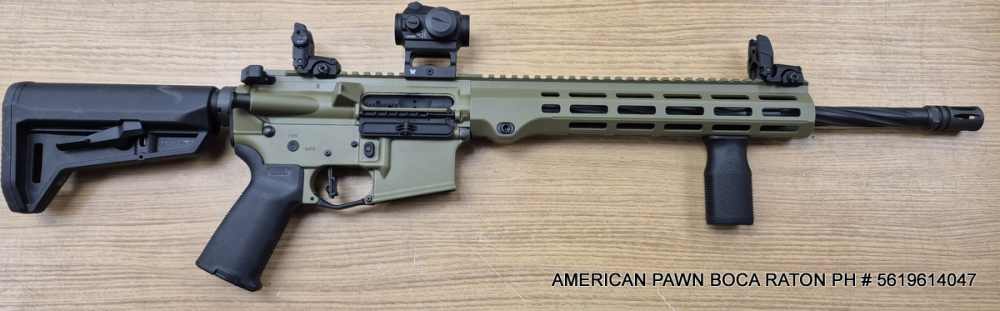 MAXIM DEFENSE MD-15 5.56 GREEN, VORTEX RED DOT, FLUTED BARREL 16", trigger-img-0
