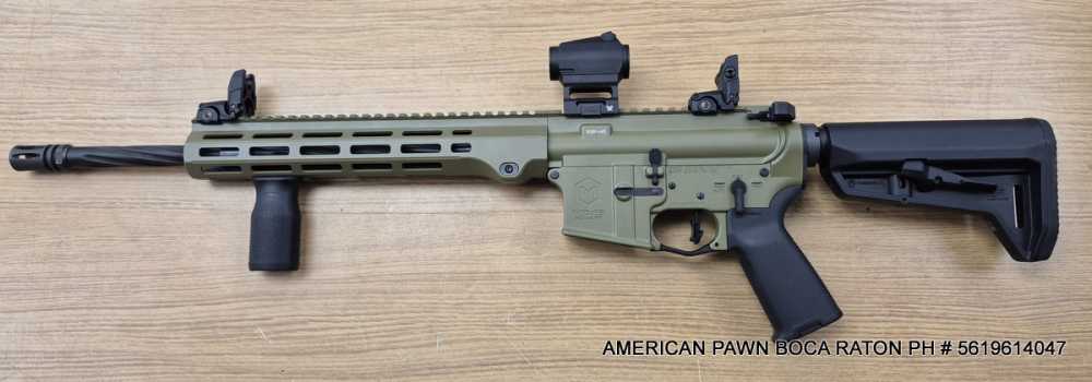 MAXIM DEFENSE MD-15 5.56 GREEN, VORTEX RED DOT, FLUTED BARREL 16", trigger-img-3