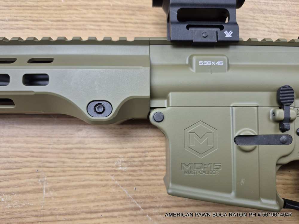 MAXIM DEFENSE MD-15 5.56 GREEN, VORTEX RED DOT, FLUTED BARREL 16", trigger-img-24