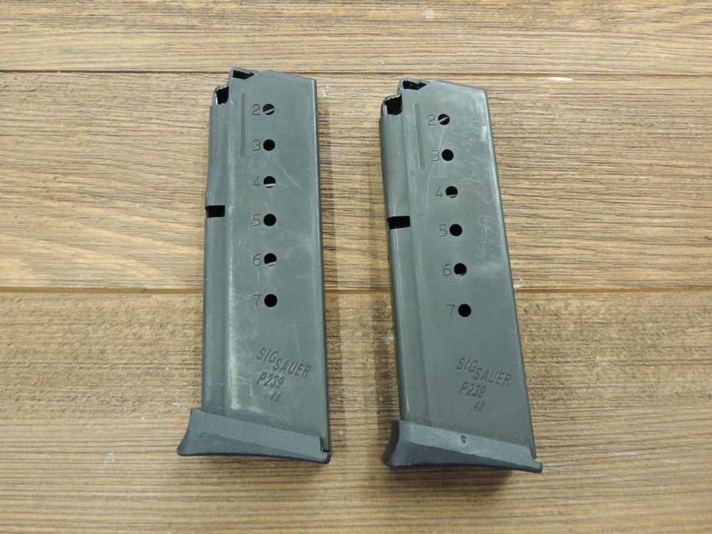 2 - Sig Sauer P239 40 S&W 7 Round Capacity Magazines -img-0
