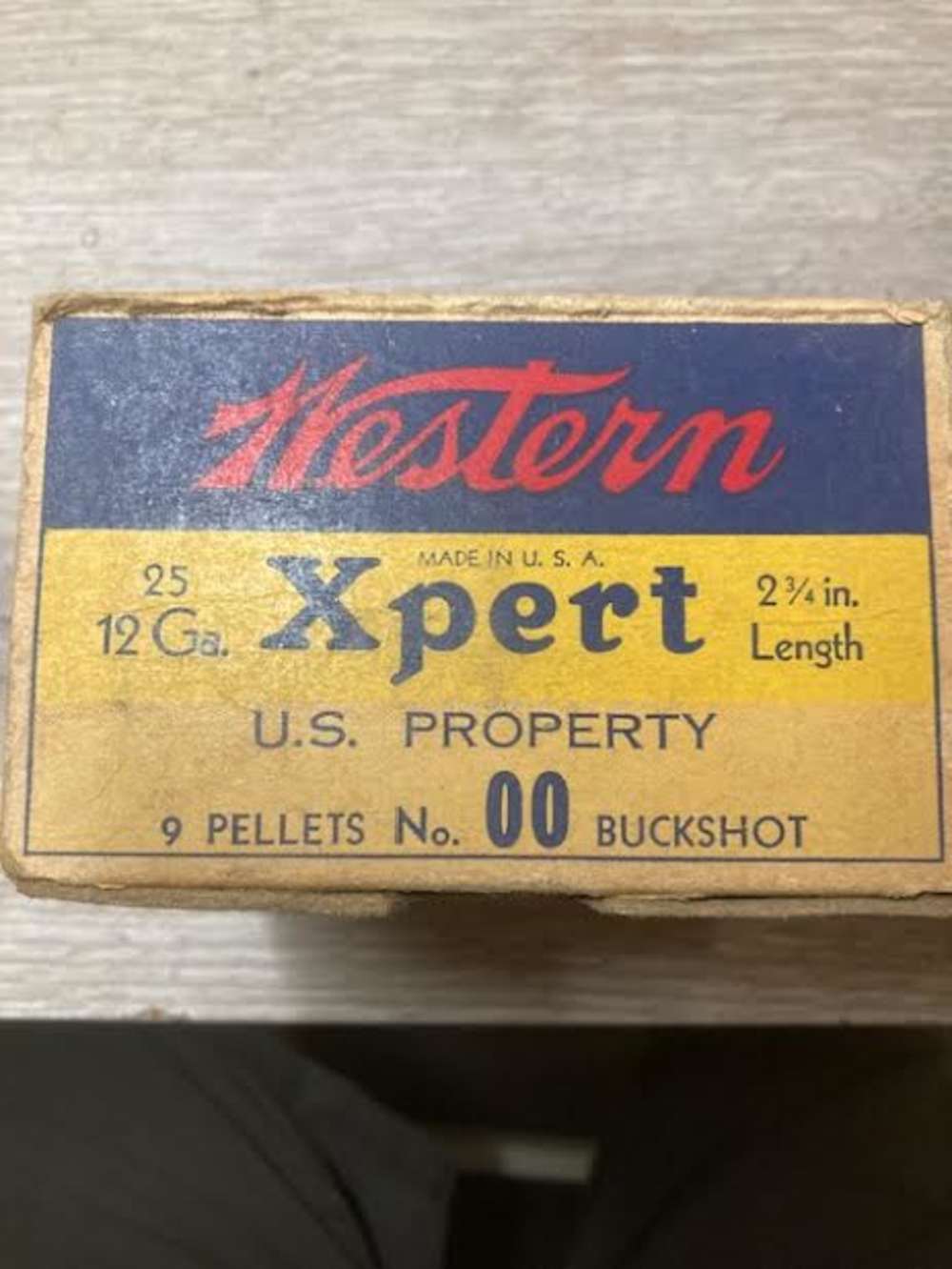 Winchester Military double ought buck shot box in good shape 25 rds 1940s-img-6