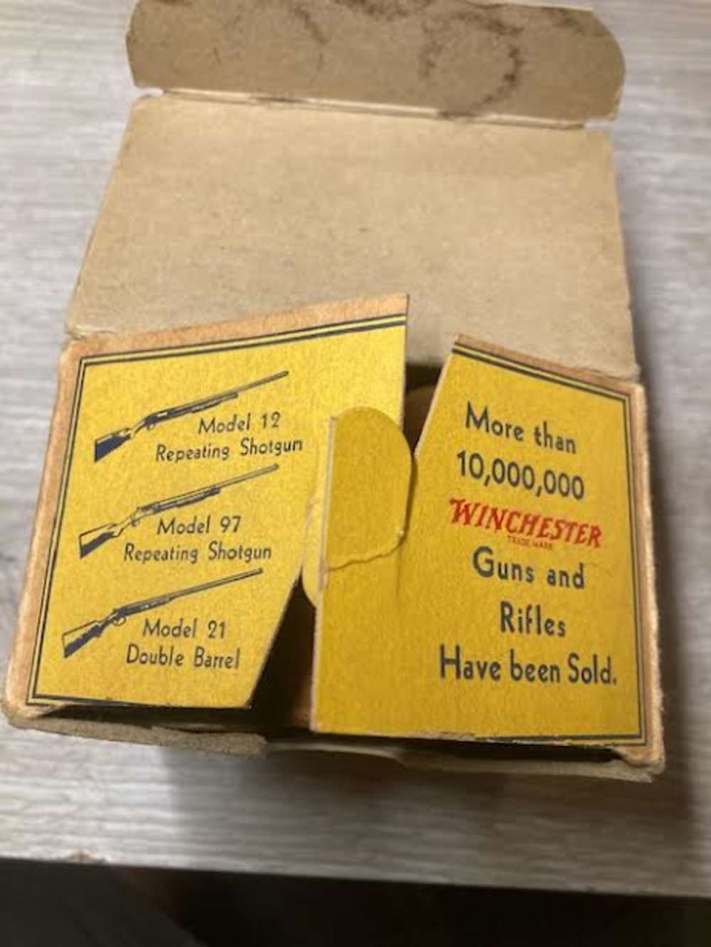 Winchester Military double ought buck shot box in good shape 25 rds 1940s-img-7