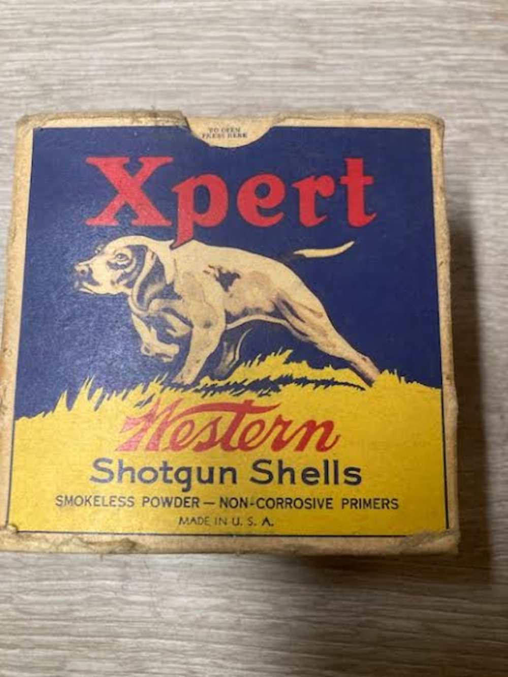 Winchester Military double ought buck shot box in good shape 25 rds 1940s-img-1