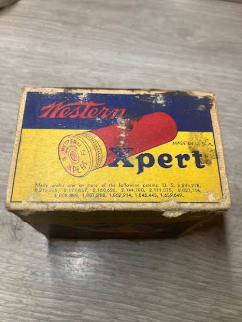 Winchester Military double ought buck shot box in good shape 25 rds 1940s-img-2