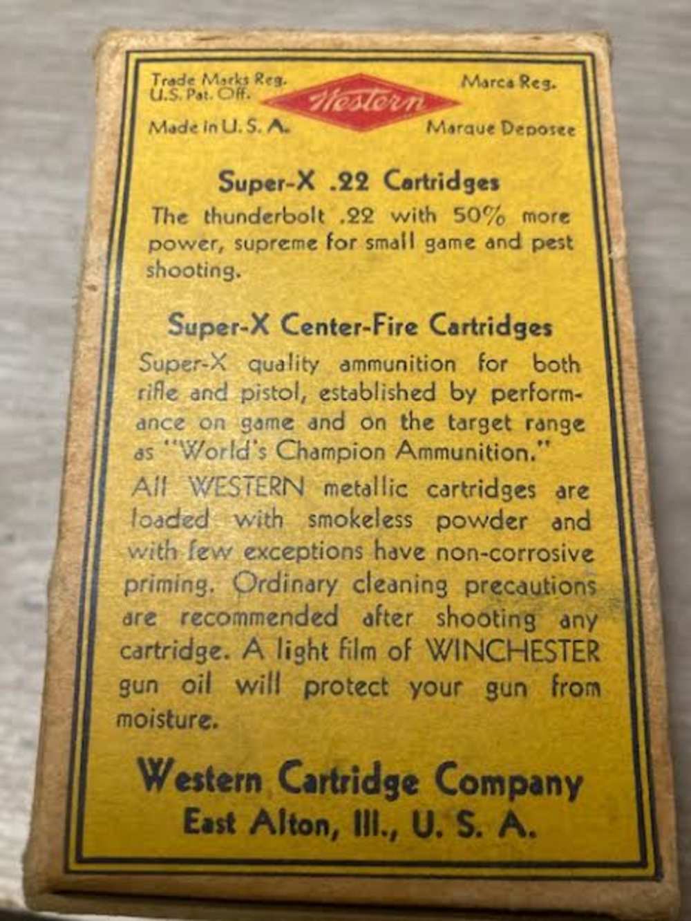 Winchester Military double ought buck shot box in good shape 25 rds 1940s-img-4