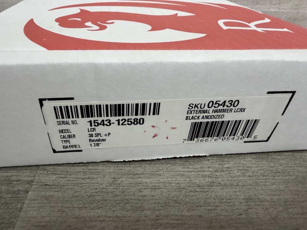 RUGER LCR-X 38 SPECIAL REVOLVER EXPOSED HAMMER 5430 BRAND NEW-img-6