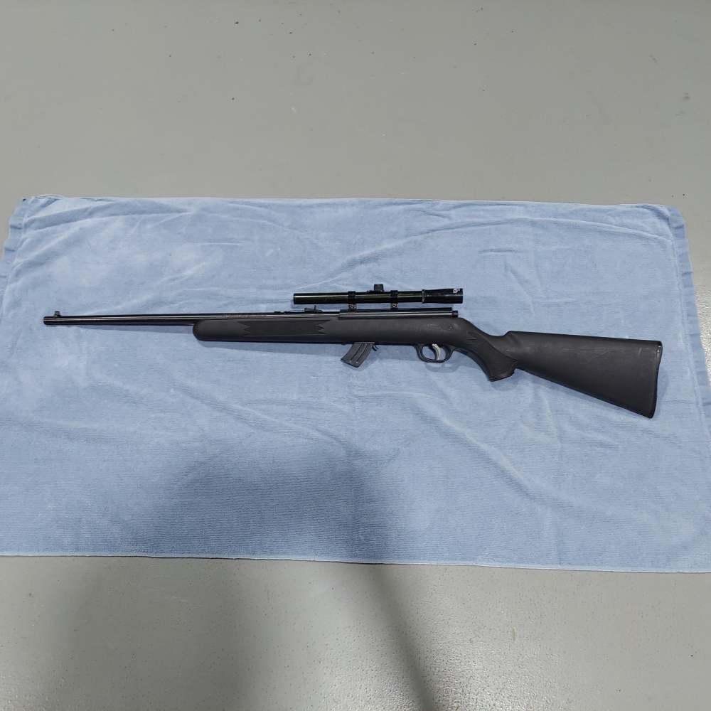 SAVAGE MODEL MARK II BOLT ACTION RIFLE  .22LR CAL. 20"BBL WITH SCOPE-img-1