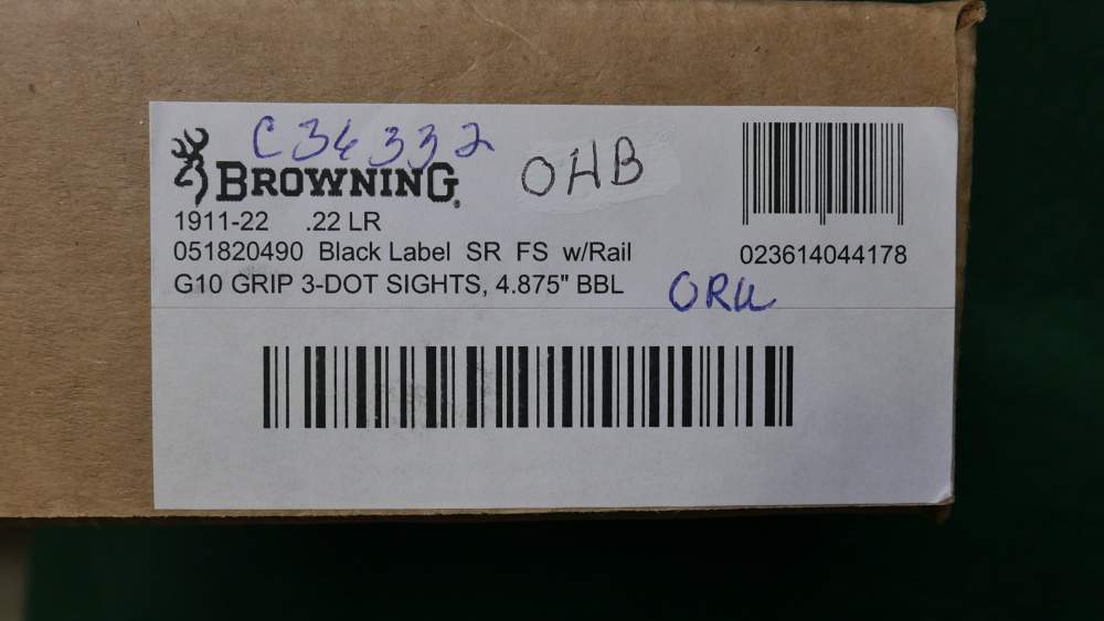 Browning 1911-22 Black Label Full Size Suppressor Ready with Rail NIB-img-3