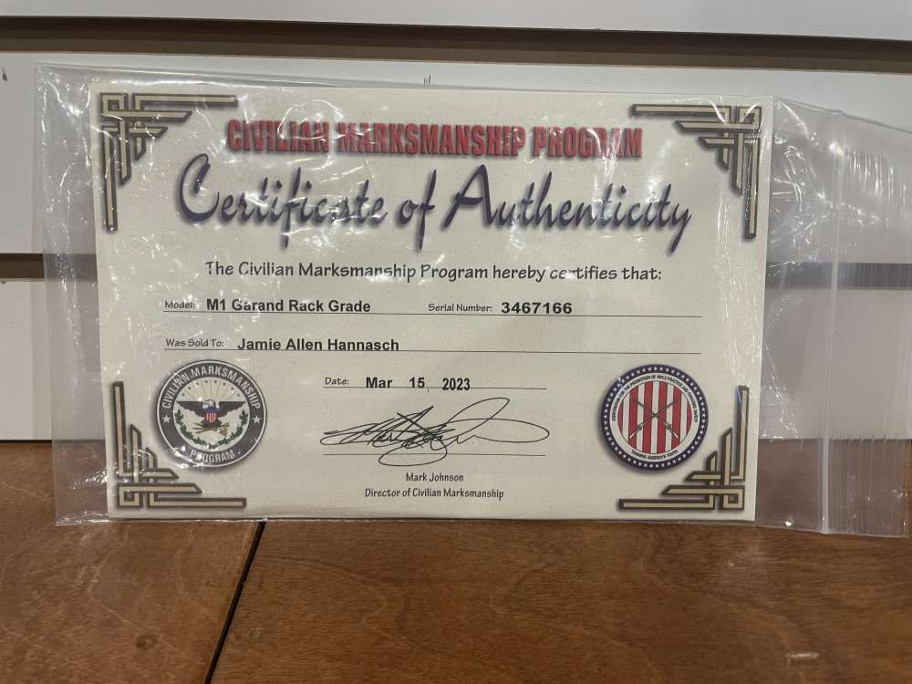 SPRINGFIELD ARMORY M1 GARAND WITH CMP CERTIFICATE OF AUTHENTICITY-img-11