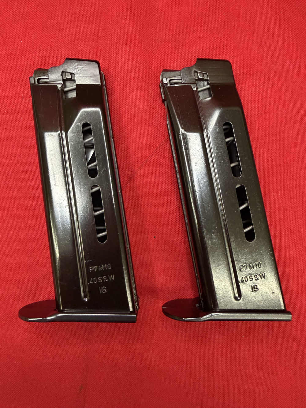 Lot of 2 HK P7M10 Factory Magazines .40 S&W 10rd NOS IS Code Rare #SO321-img-1