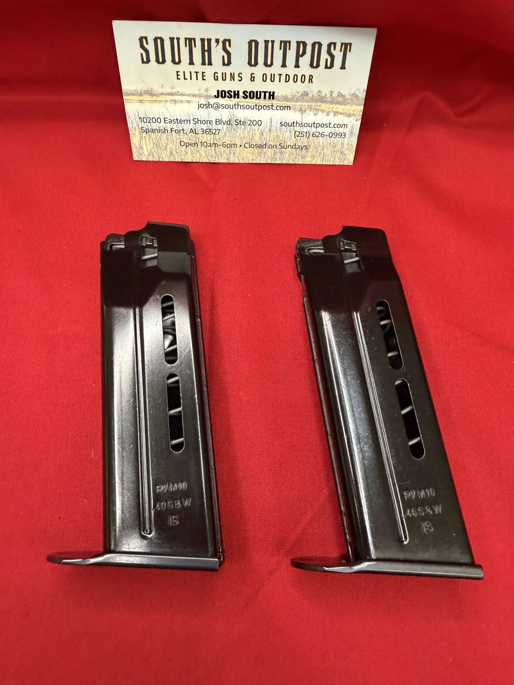 Lot of 2 HK P7M10 Factory Magazines .40 S&W 10rd NOS IS Code Rare #SO321-img-0