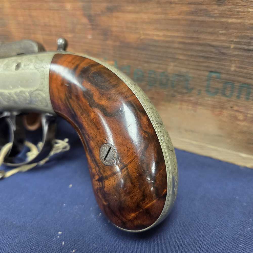 Antique English Bar-Hammer Pepperbox by J. Blissett w/ Original Box & Accs.-img-6