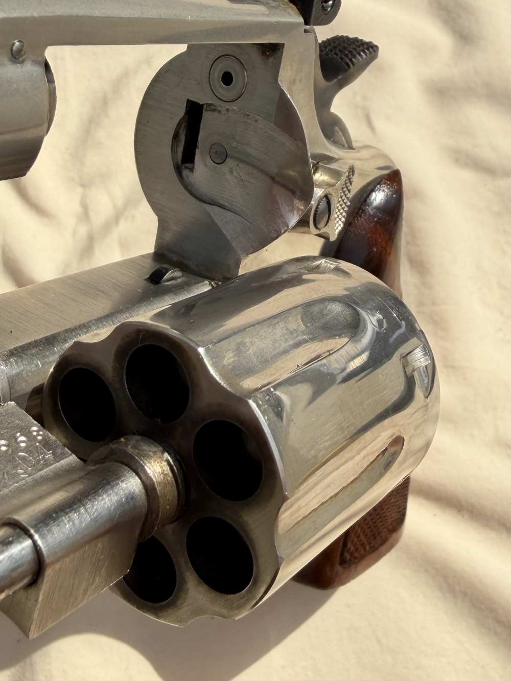 Smith and Wesson Model 15-3 Chrome 38 Special Very Nice-img-17
