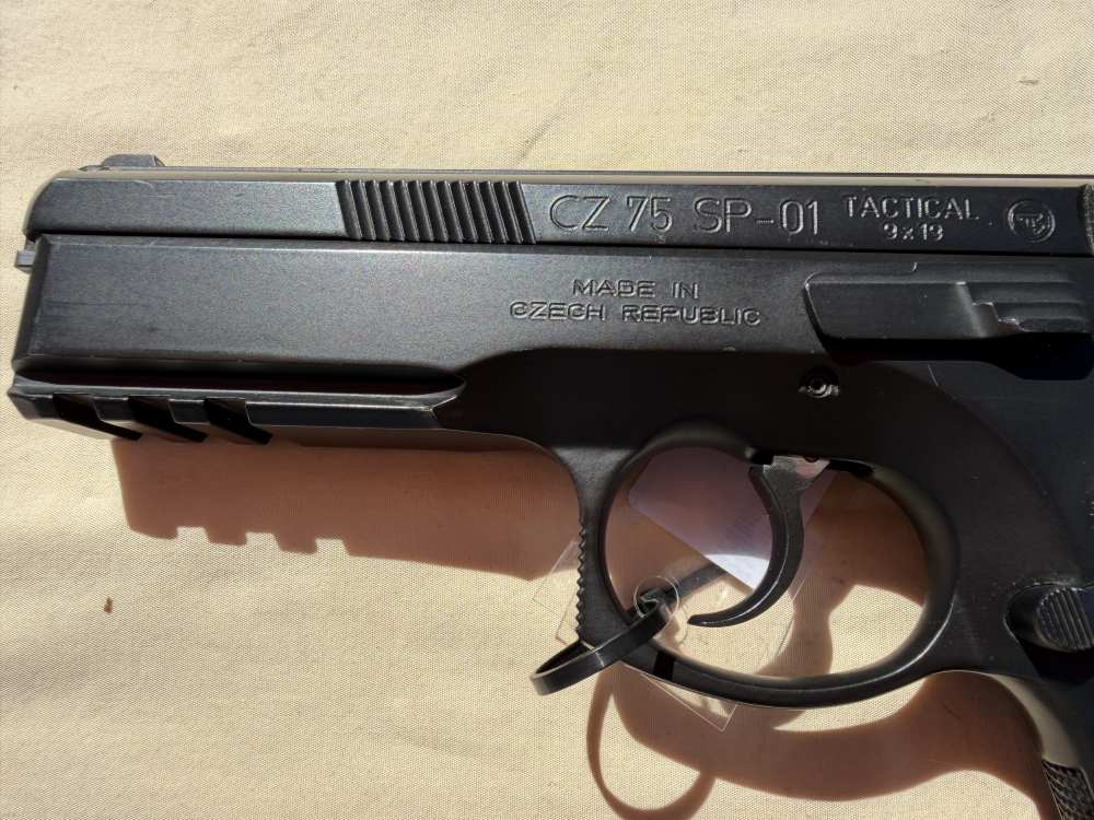 CZ 75 SP-01 Tactical 9mm Semi Auto Handgun Like New 3 Magazines-img-4