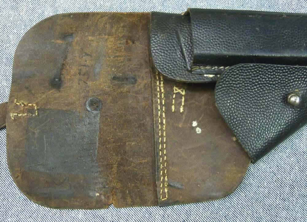 WWII GERMAN P38 CYQ MATCH good. BORE SPREEWERKE  PEEBLE GRAIN CXB HOLSTER  -img-21