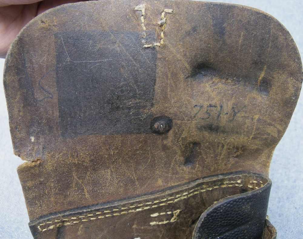 WWII GERMAN P38 CYQ MATCH good. BORE SPREEWERKE  PEEBLE GRAIN CXB HOLSTER  -img-22