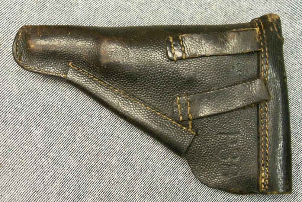 WWII GERMAN P38 CYQ MATCH good. BORE SPREEWERKE  PEEBLE GRAIN CXB HOLSTER  -img-23