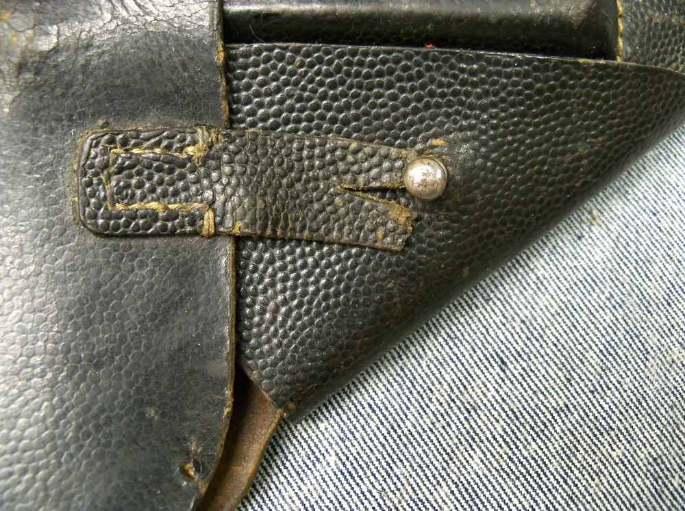 WWII GERMAN P38 CYQ MATCH good. BORE SPREEWERKE  PEEBLE GRAIN CXB HOLSTER  -img-20