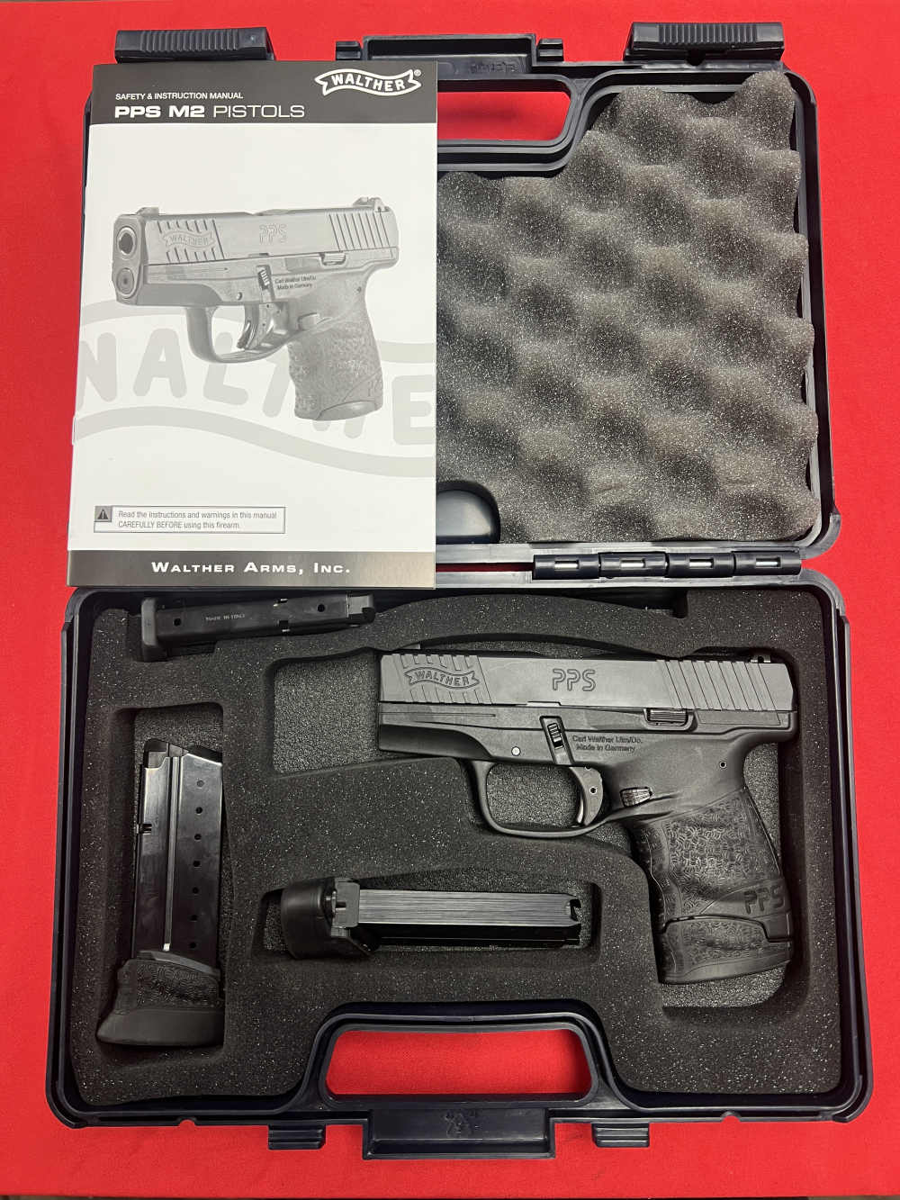 Walther PPS M2 9mm OEM case/papers 4 mags 3 1/8" striker fired 3-dot sights-img-1