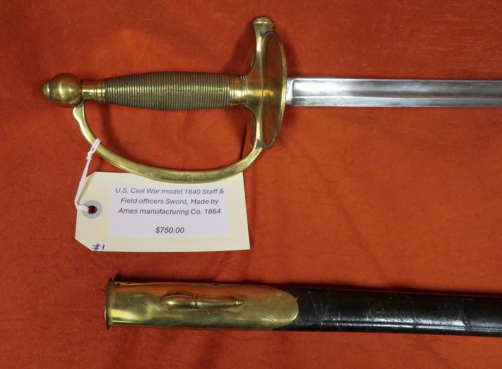 Lot#1-Original U.S. Civil War Model 1840 NCO Sword -img-0
