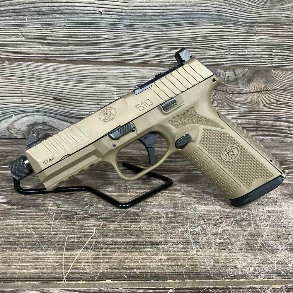 FN 510 Tactical FDE 10mm 4.7” Threaded FDE Pistol Optic Ready!-img-15