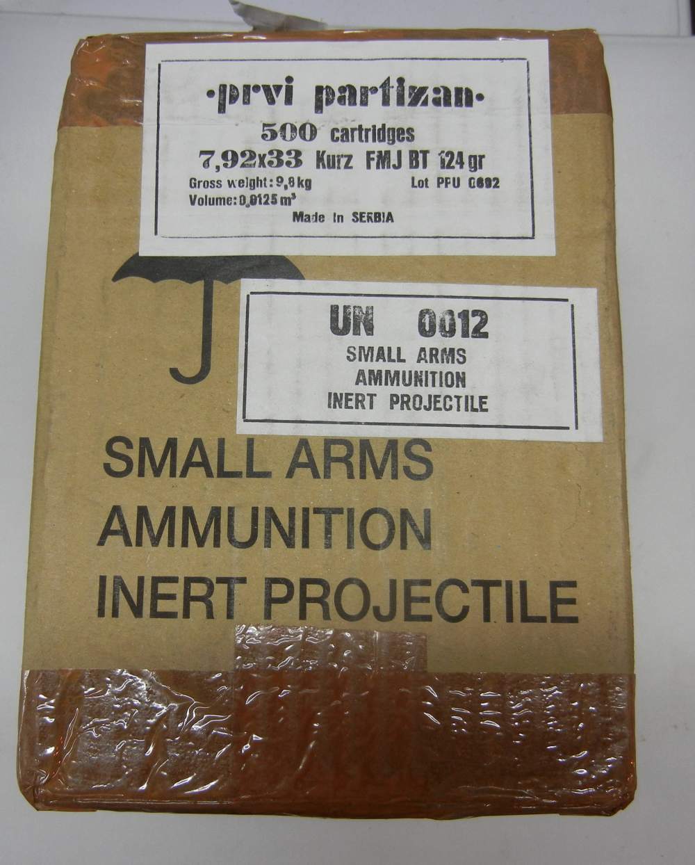 7.92x33 KURZ MP44 Ammo PRVI 500 Rounds FMJ BT 124 gr -img-0