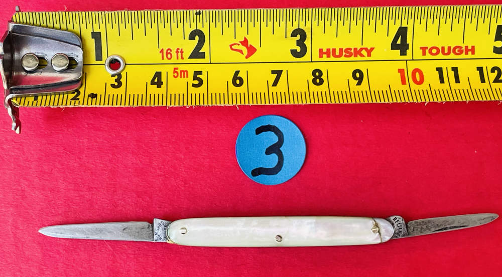 Lot of 4 Pocket Knives Top 2 with Mother of Pearl Scales -img-9