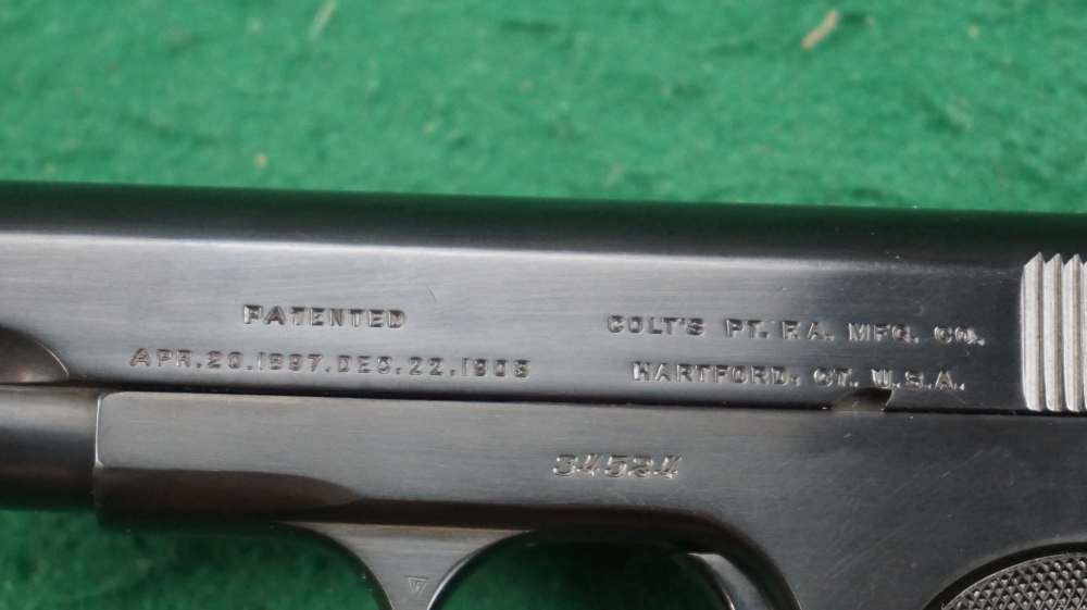 Restored 1920 Colt 1908 Pocket Hammerless 380 380acp 3.75" 1¢ Start C&R OK-img-3