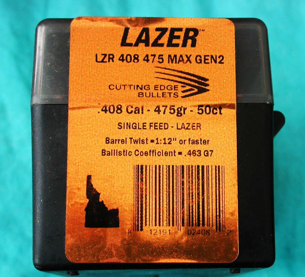 .408 475gr SINGLE FEED Lazer- Tipped Hollow Point Cutting Edge Bullets Bull-img-0