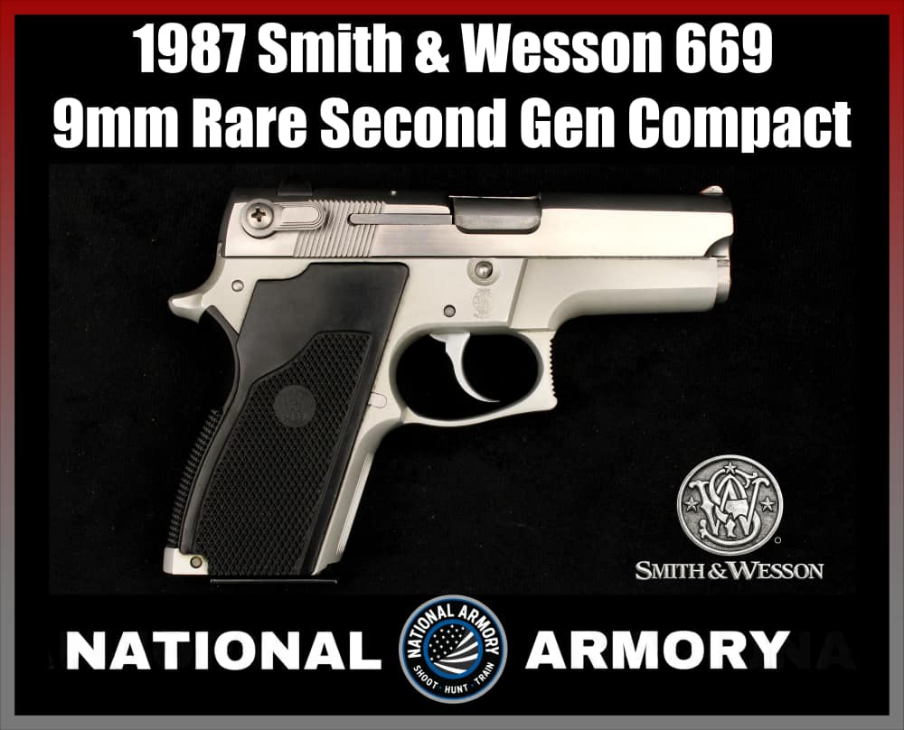 1987 Smith & Wesson Model 669 9mm Second Gen Compact Stainless *RARE* S&W-img-0