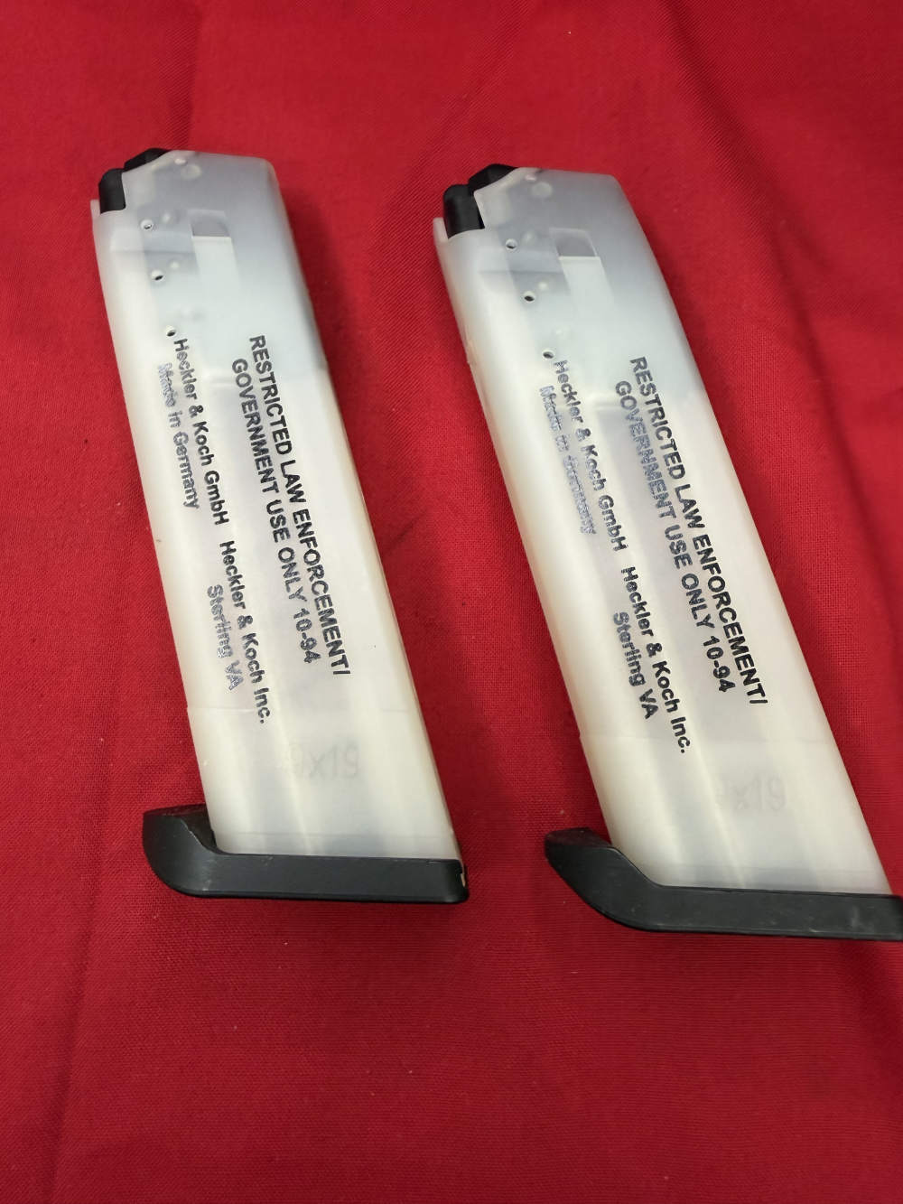 Lot of 2 HK USP Expert 9mm 18rd Jet Funnel Mag NOS! LE Restricted #SO326-img-2