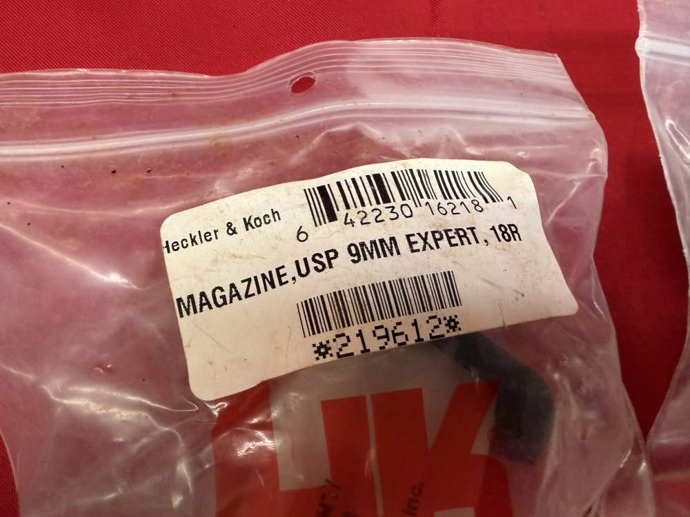 Lot of 2 HK USP Expert 9mm 18rd Jet Funnel Mag NOS! LE Restricted #SO326-img-1