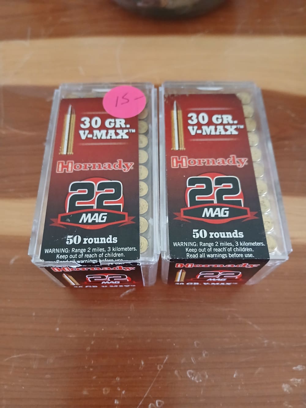 100 rounds Hornady V Max 30 grain 22 WMR-img-2