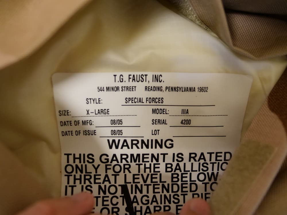 T.G. Faust Special Forces IIIA DCU Body Armor 2 Level IV Plates V20 GWOT-img-4