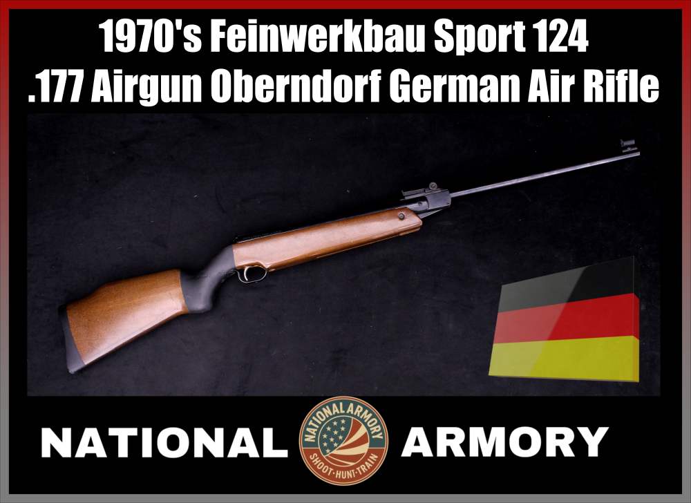 Classic 1970's Feinwerkbau Sport 124 .177 Airgun Oberndorf German Air Rifle-img-0