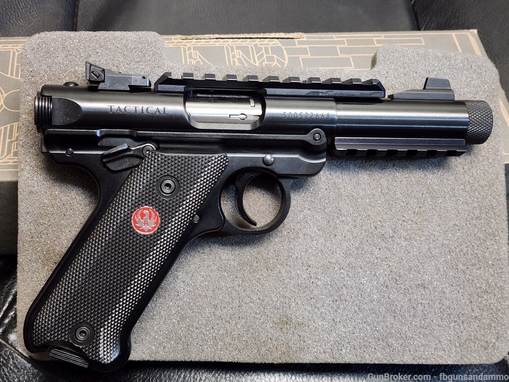 NEW! RUGER MKIV TACTICAL .22 4.4" BULL BARREL MARK IV THREADED NIB LR-img-18