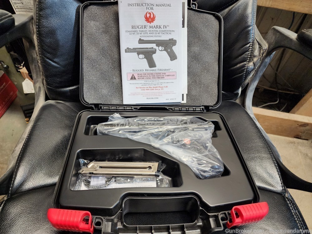 NEW! RUGER MKIV TACTICAL .22 4.4" BULL BARREL MARK IV THREADED NIB LR-img-2