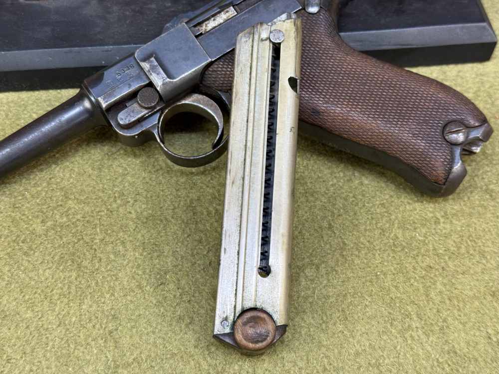 1st Year Matching German P08 Luger 1909 9mm pre WW1 MG Unit Marked Gew DWM-img-26
