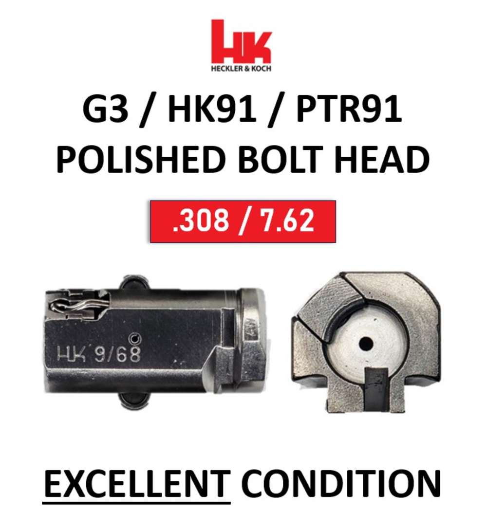 HK G3 HK91 PTR91 CA-3 Factory Bolt Head, Complete Excellent 200442-E-img-0