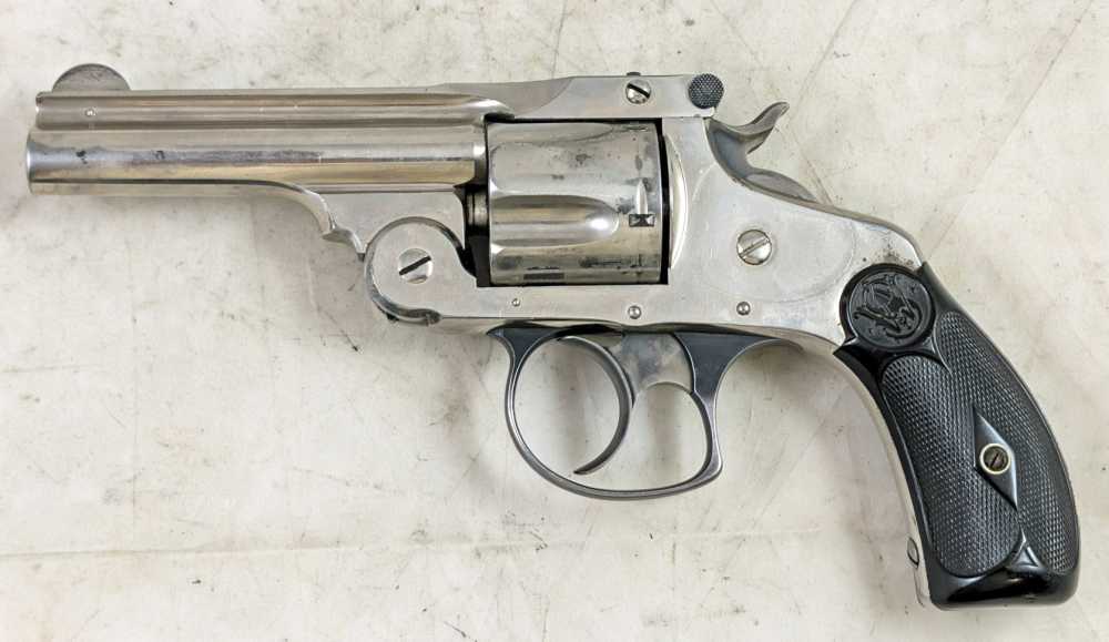 1880s Smith & Wesson Double Action 4th Model 32 Revolver S&W Nickel-img-1
