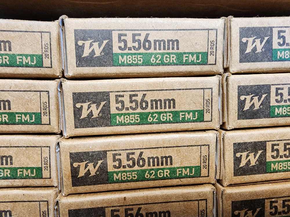 NEW! 1000 ROUNDS WINCHESTER 556 62 FMJ GREEN TIP FULL METAL JACKET 556X45-img-2