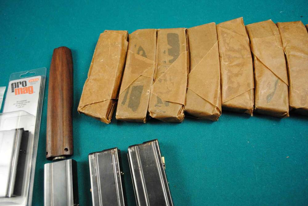 8-30 Round M1 Carbine in factory paper 4-15 round and wood stock part ETC-img-2