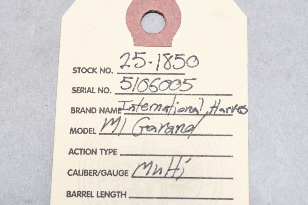 Stripped International Harvester M1 Garand Semi Auto Rifle Receiver Korean -img-1