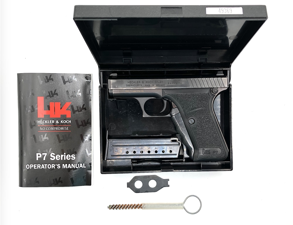HECKLER & KOCH P7 German 1982 (9mm) Factory Box, Manual, Tools & 2 HK MAGS-img-0