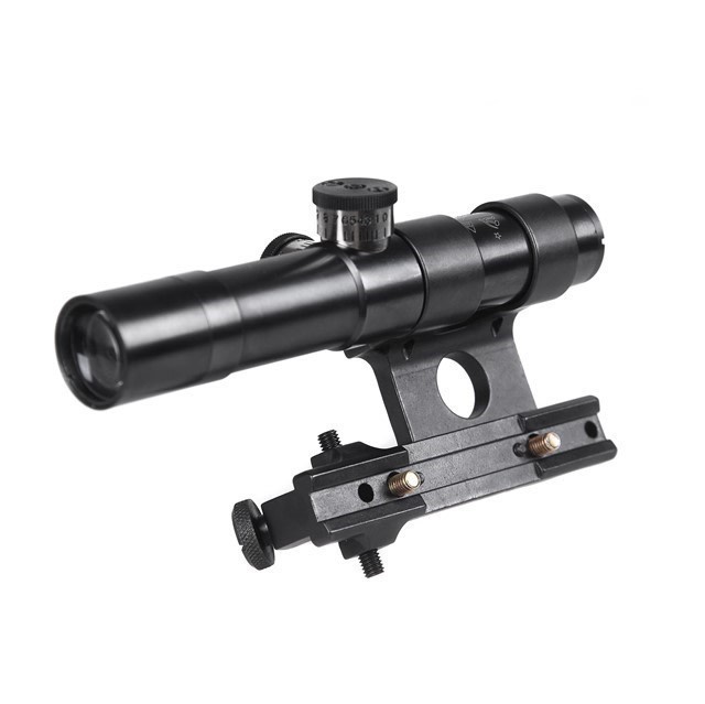 Mosin Nagant PU91/30 Scope with Mount Complete Set SVT-40 MG4X20 German Ret-img-1