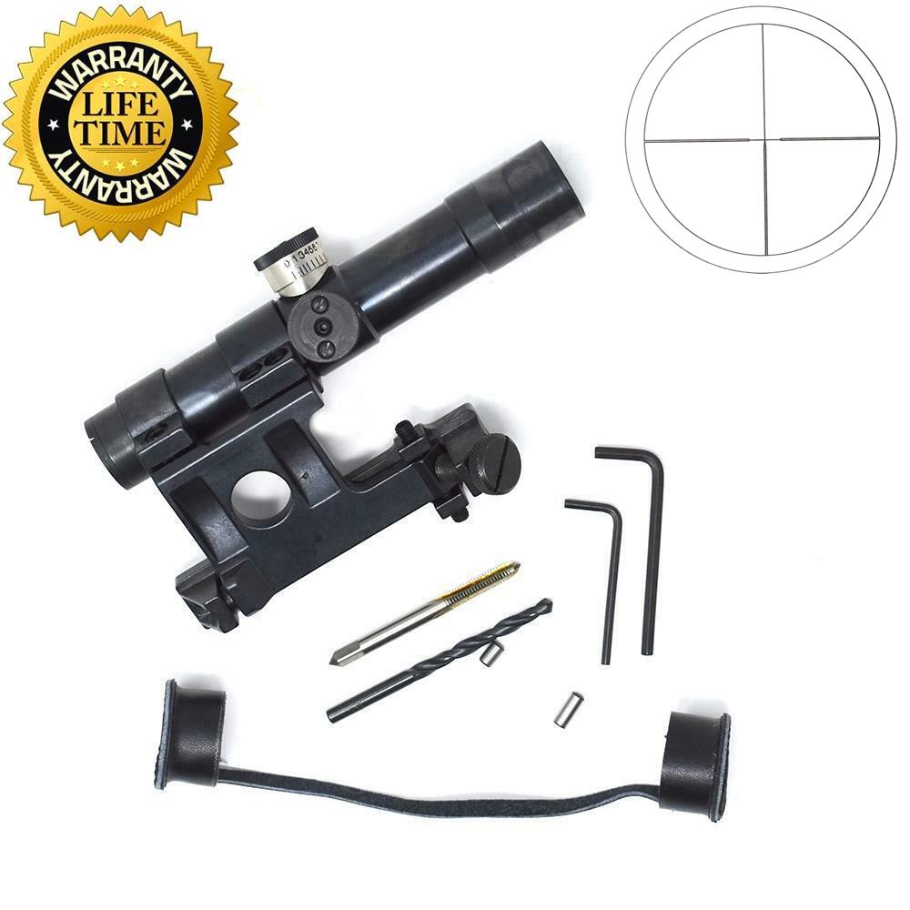 Mosin Nagant PU91/30 Scope with Mount Complete Set SVT-40 MG4X20 German Ret-img-0