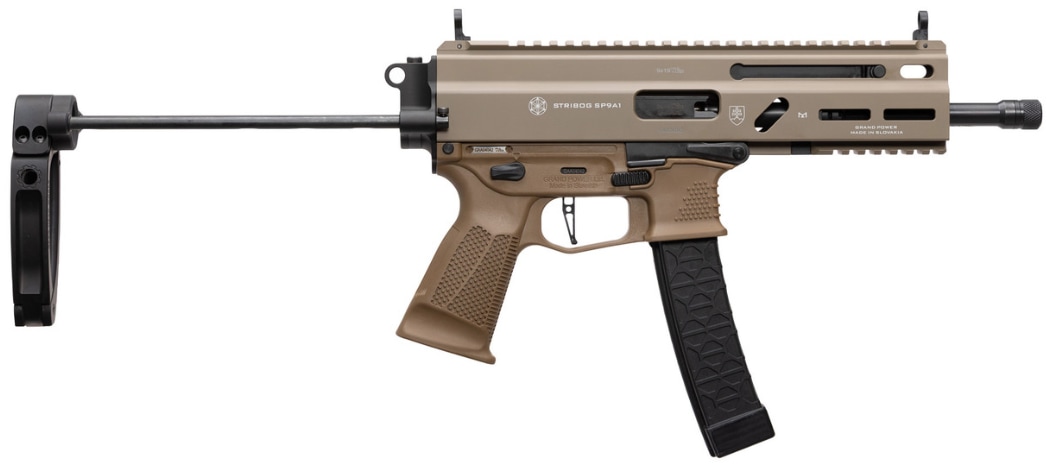 Grand Power Stribog SP9A1 FDE w/ Tailhook Brace - 9mm - 8" - NEW-img-1