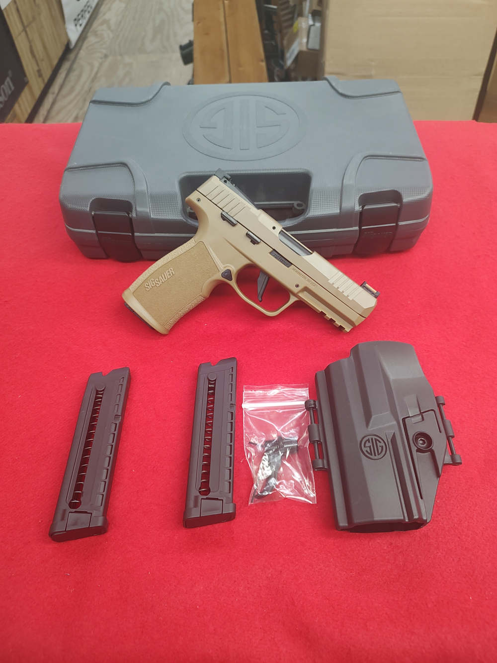 SIG P322, Tac Pac, .22LR, 4" Threaded Barrel, OR, MS,  FDE, (3) 20-rd-img-0